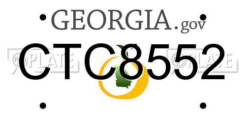 CTC8552 Georgia License Plate