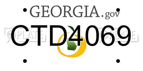 CTD4069 Georgia License Plate