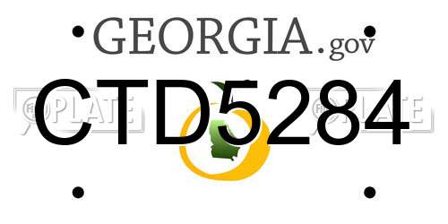 CTD5284 Georgia License Plate
