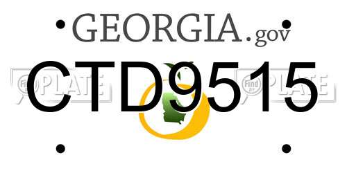 CTD9515 Georgia License Plate