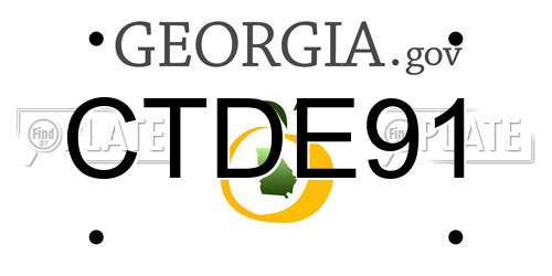 CTDE91 Georgia License Plate