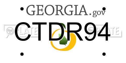 CTDR94 Georgia License Plate