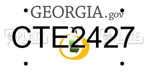 CTE2427 Georgia License Plate
