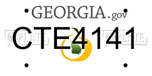 CTE4141 Georgia License Plate