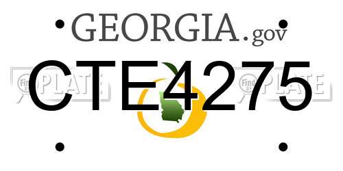 CTE4275 Georgia License Plate