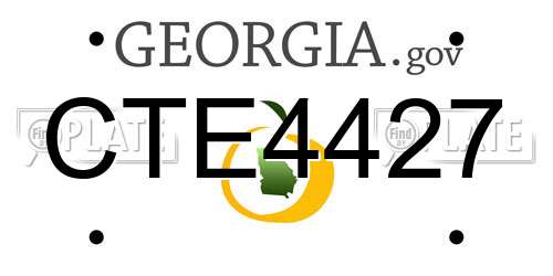CTE4427 Georgia License Plate