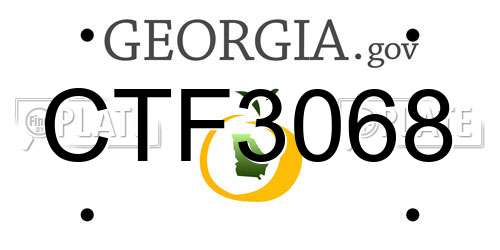 CTF3068 Georgia License Plate