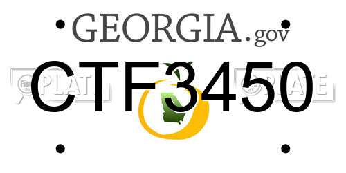 CTF3450 Georgia License Plate