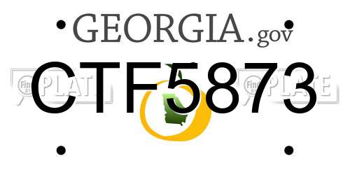 CTF5873 Georgia License Plate