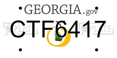 CTF6417 Georgia License Plate