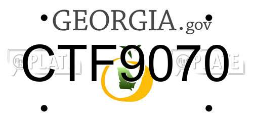 CTF9070 Georgia License Plate