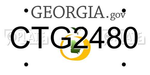 CTG2480 Georgia License Plate