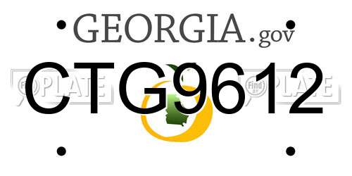 CTG9612 Georgia License Plate