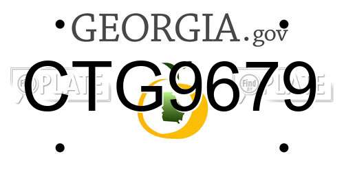 CTG9679 Georgia License Plate