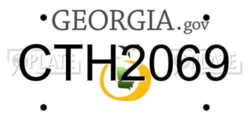 CTH2069 Georgia License Plate