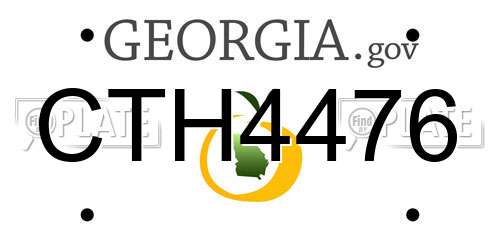 CTH4476 Georgia License Plate