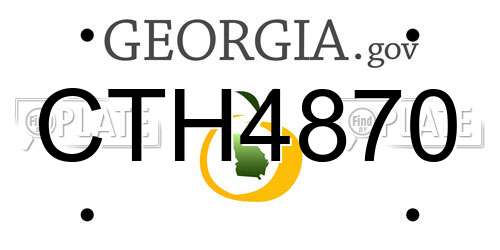CTH4870 Georgia License Plate