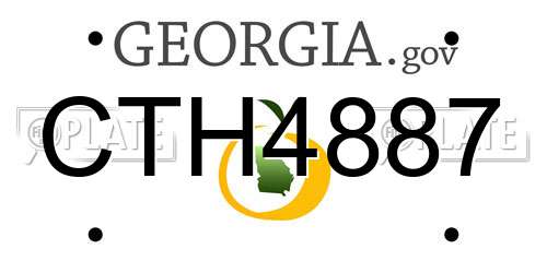 CTH4887 Georgia License Plate
