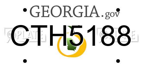 CTH5188 Georgia License Plate