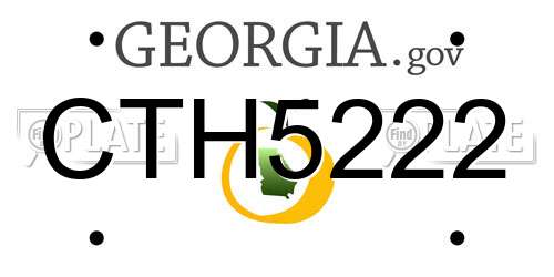 CTH5222 Georgia License Plate