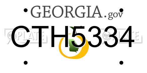 CTH5334 Georgia License Plate