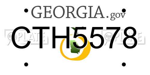CTH5578 Georgia License Plate