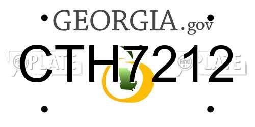 CTH7212 Georgia License Plate