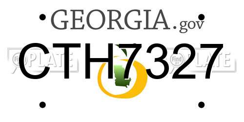 CTH7327 Georgia License Plate