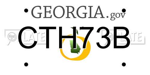 CTH73B Georgia License Plate
