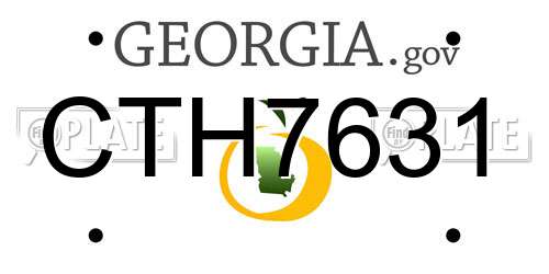 CTH7631 Georgia License Plate