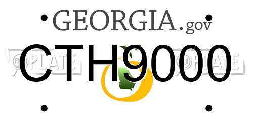 CTH9000 Georgia License Plate