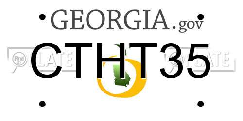 CTHT35 Georgia License Plate