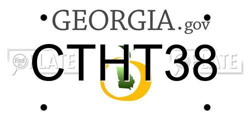 CTHT38 Georgia License Plate
