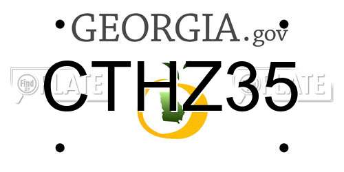 CTHZ35 Georgia License Plate