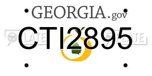 CTI2895 Georgia License Plate