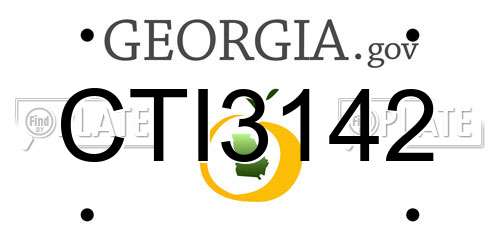 CTI3142 Georgia License Plate