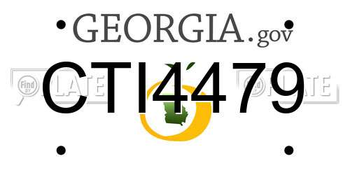 CTI4479 Georgia License Plate