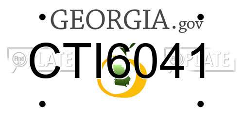 CTI6041 Georgia License Plate