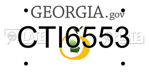 CTI6553 Georgia License Plate