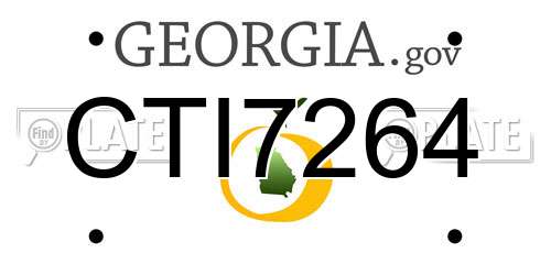CTI7264 Georgia License Plate