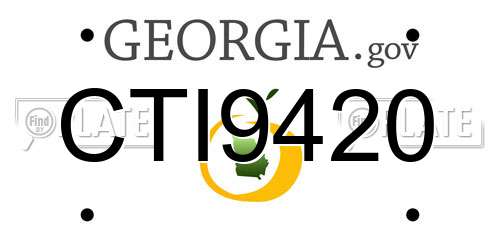 CTI9420 Georgia License Plate