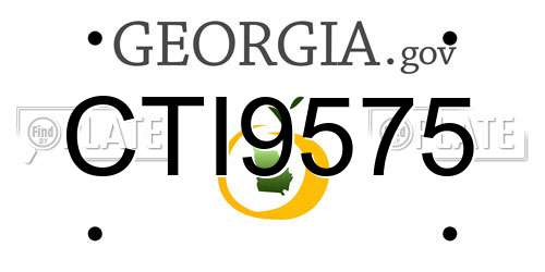 CTI9575 Georgia License Plate