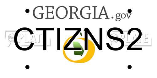CTIZNS2 Georgia License Plate