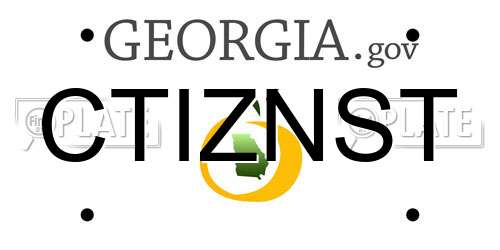 CTIZNST Georgia License Plate