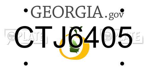 CTJ6405 Georgia License Plate