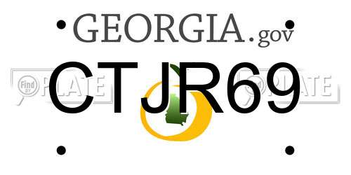 CTJR69 Georgia License Plate
