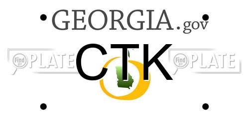 CTK Georgia License Plate