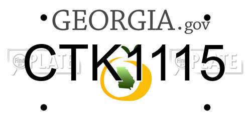 CTK1115 Georgia License Plate
