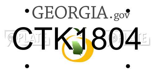 CTK1804 Georgia License Plate
