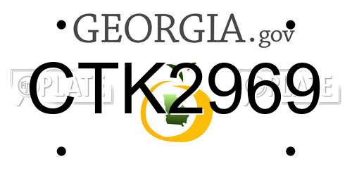 CTK2969 Georgia License Plate